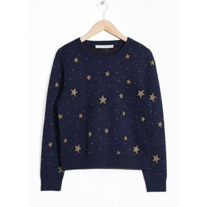 & Other Stories M Night Sky Jacquard Sweater Stars